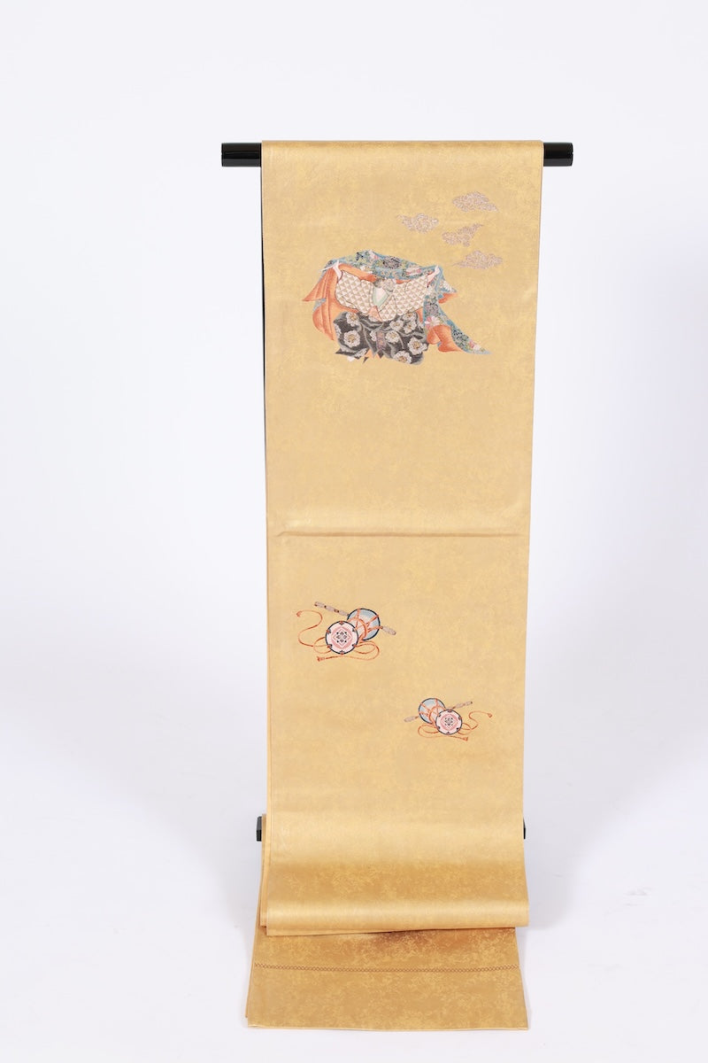 Japanese used sash belt (Fukuro-obi) 100% silk  /B1167