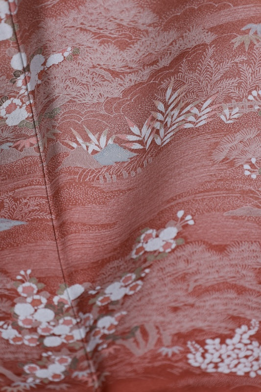 Japanease kimono  used(Houmongi) L-size 100% silk /A492