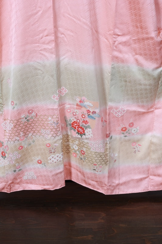 Japanease kimono  New(Houmongi) L-size 100% silk /A494