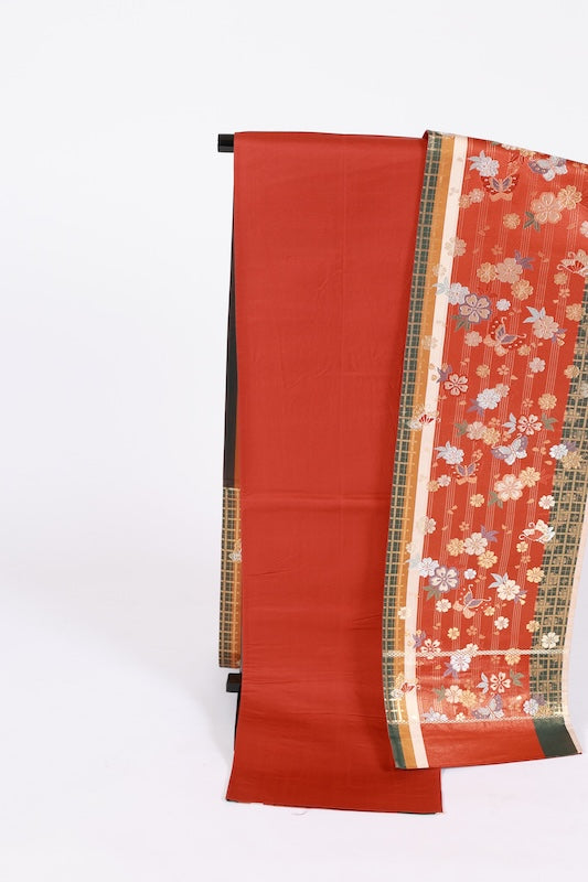 Japanese used sash belt (Fukuro-obi) 100% silk  /B1164