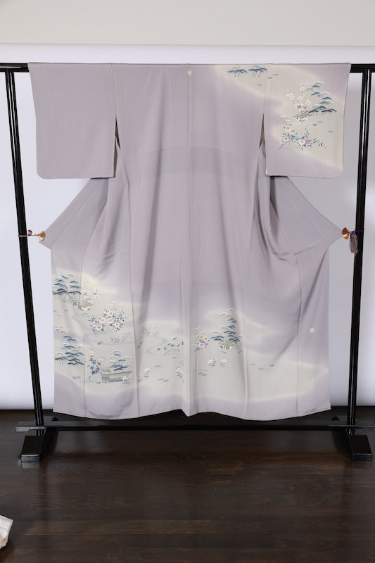 Japanease kimono  used(Houmongi) M-size 100% silk /A491