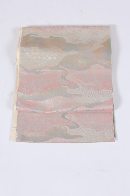 Japanese used sash belt (Fukuro-obi) 100% silk  /B1161