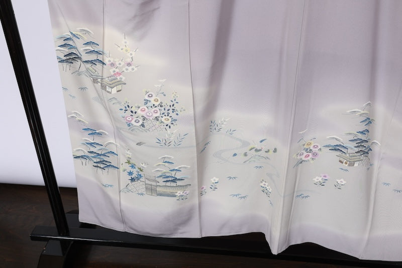 Japanease kimono  used(Houmongi) M-size 100% silk /A491