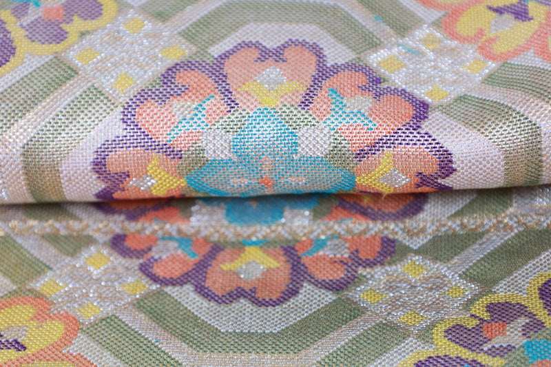 Japanese used sash belt (hukuro-obi) 100% silk  /B1160