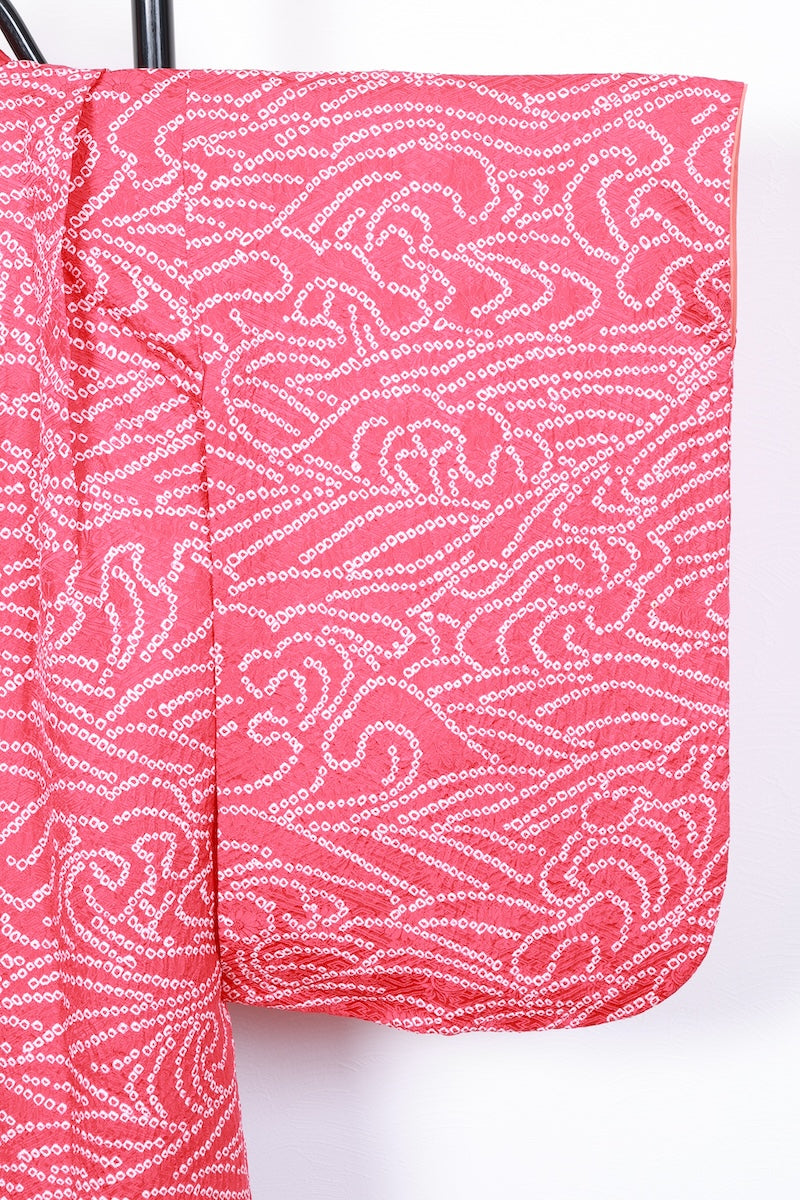 Kids girl Japanese kimono used <Yotsumi>  silk 100% /B40