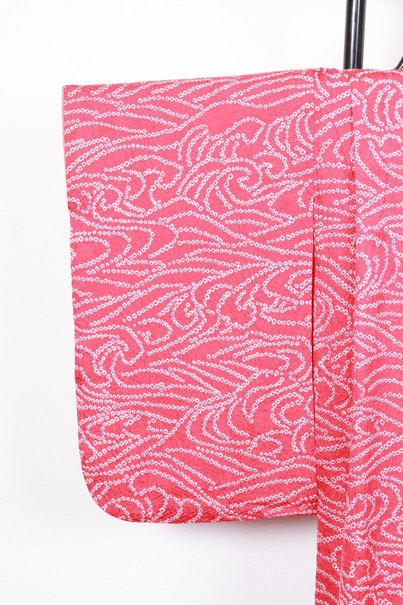 Kids girl Japanese kimono used <Yotsumi>  silk 100% /B40