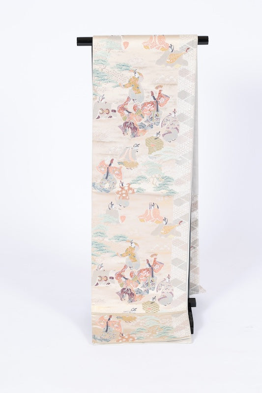 Japanese used sash belt (hukuro-obi) 100% silk  /B1158