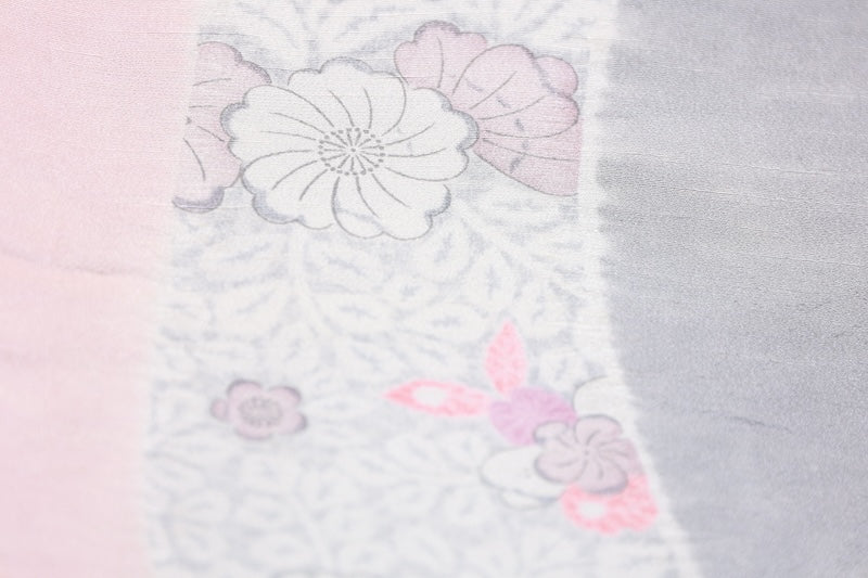 Japanese kimono used <Tsumugi> Lsize  silk 100% /T120