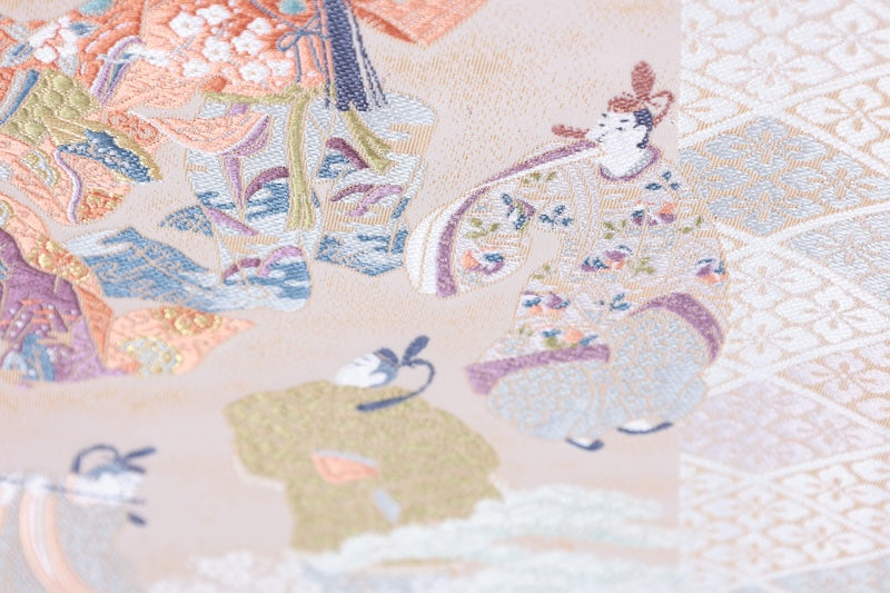 Japanese used sash belt (hukuro-obi) 100% silk  /B1158