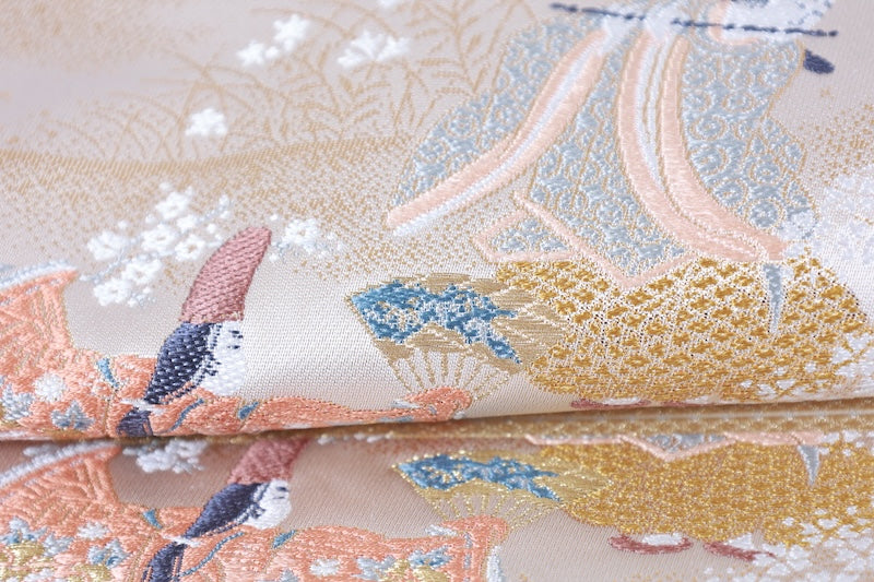 Japanese used sash belt (hukuro-obi) 100% silk  /B1158