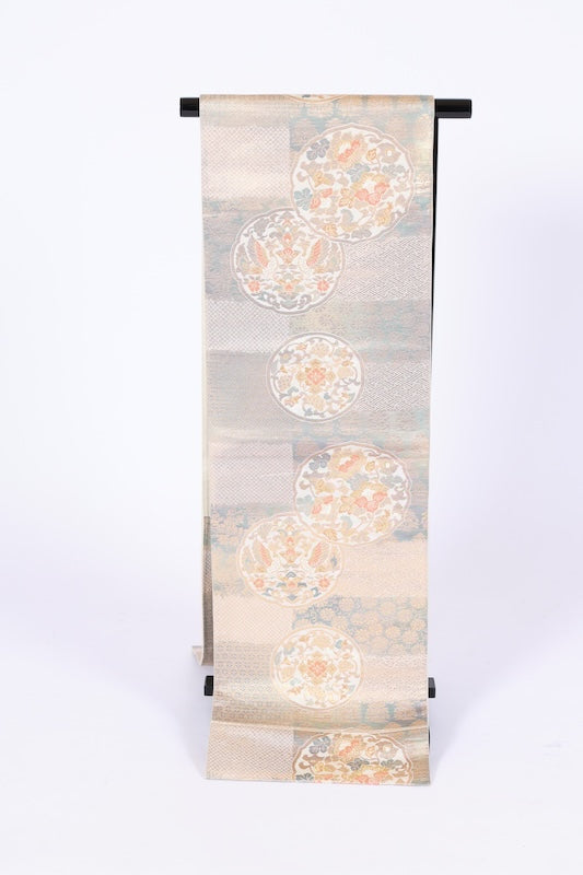 Japanese used sash belt (hukuro-obi) 100% silk  /B1157