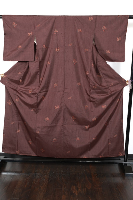 Japanese kimono used <Tsumigi> Msize  silk 100% /T123
