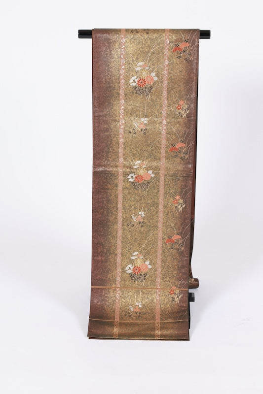 Japanese used sash belt (hukuro-obi) 100% silk  /B1155