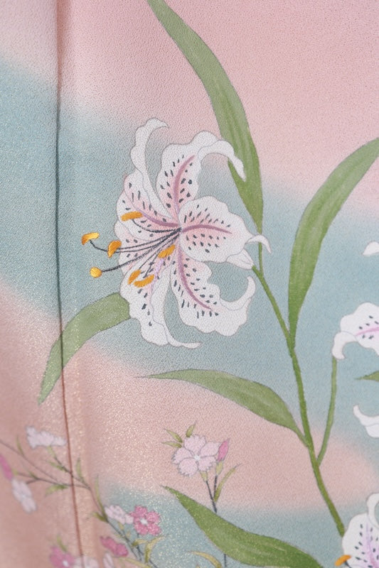 Japanease kimono  New(Houmongi) L-size 100% silk /A502