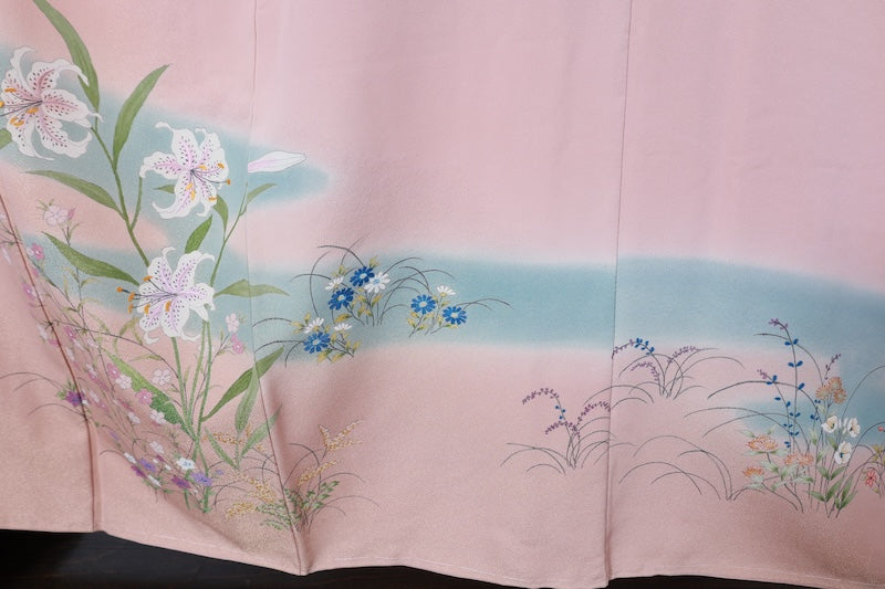 Japanease kimono  New(Houmongi) L-size 100% silk /A502