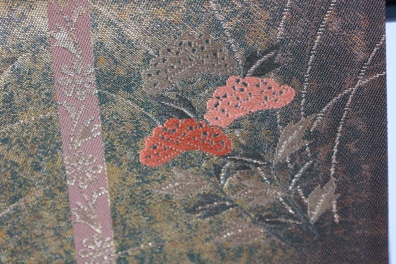 Japanese used sash belt (hukuro-obi) 100% silk  /B1155