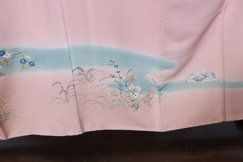 Japanease kimono  New(Houmongi) L-size 100% silk /A502