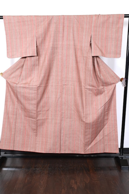 Japanese kimono used <Tsumugi> Msize  silk 100% /T125
