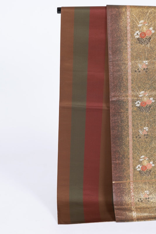 Japanese used sash belt (hukuro-obi) 100% silk  /B1155