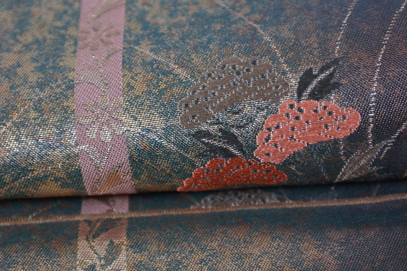 Japanese used sash belt (hukuro-obi) 100% silk  /B1155