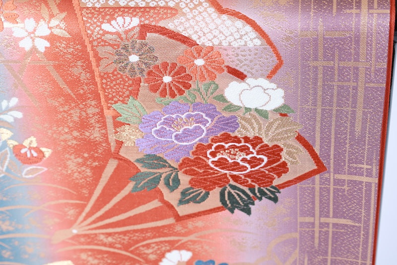 Japanese used sash belt (hukuro-obi) 100% silk  /B1154