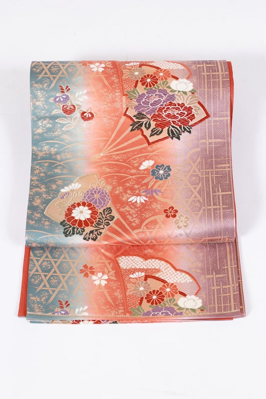 Japanese used sash belt (hukuro-obi) 100% silk  /B1154