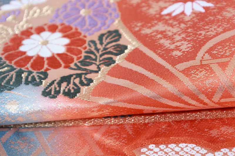 Japanese used sash belt (hukuro-obi) 100% silk  /B1154