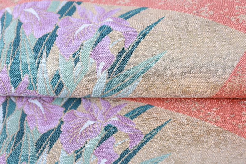 Japanese used sash belt (hukuro-obi) 100% silk  /B1153