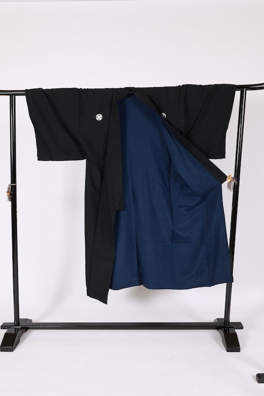 Men's Japanese kimono,haori 2 piece set used S-size  polyester /B1179