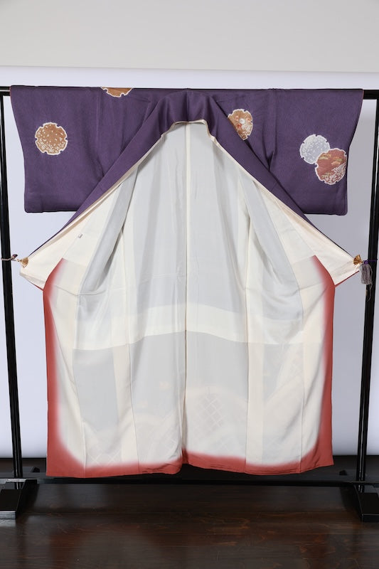 Japanease kimono used(houmngi)SizeLM silk /A454