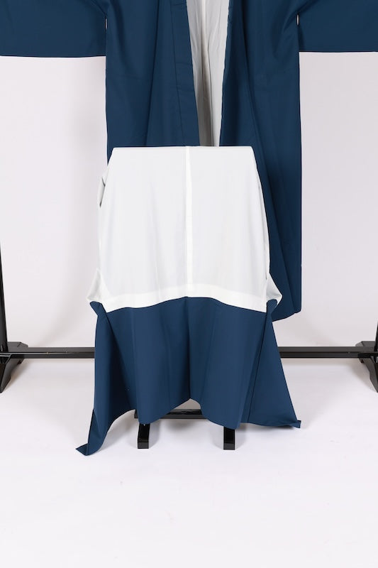 Men's Japanese kimono,haori,nagazyuban,hakama 4 piece set used  L-size  polyester /B1178