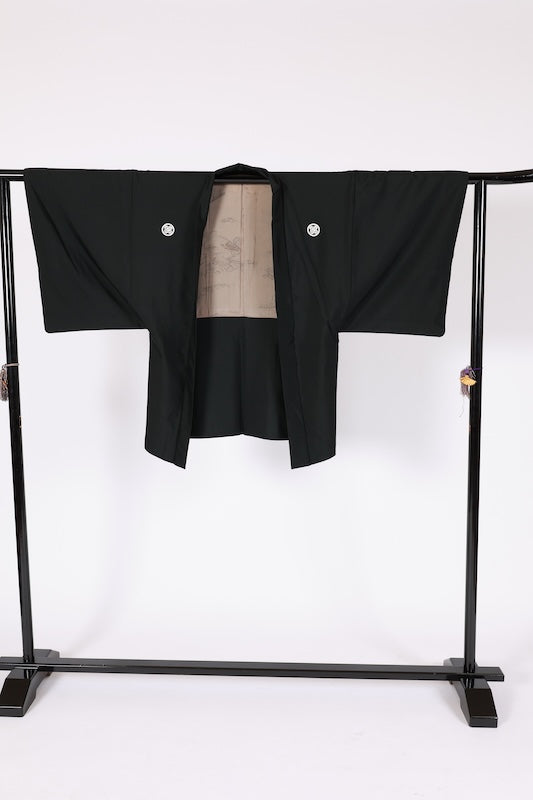 Men’s Japanese kimono  Jacket (Haori) M-size polyester  / B1177
