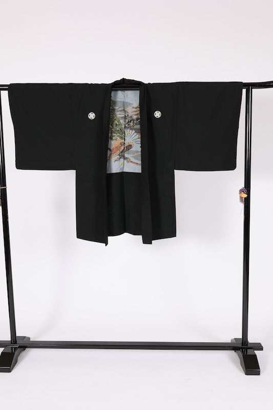 Men’s Japanese kimono  Jacket (Haori) M-size polyester  / B1175