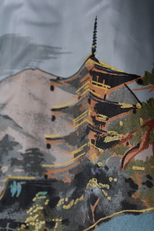 Men’s Japanese kimono  Jacket (Haori) M-size polyester  / B1175