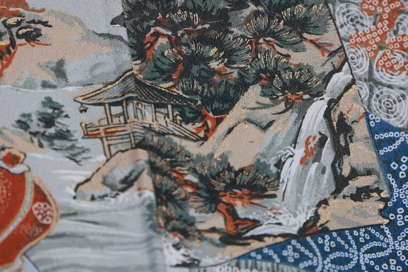 Men’s Japanese kimono  Jacket (Haori) L-size polyester  / B1174