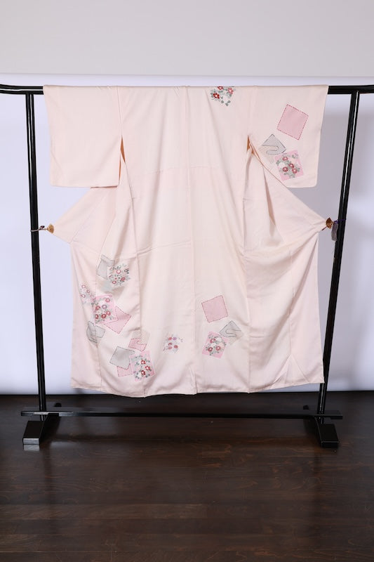 Japanease kimono  used(Houmongi) S-size 100% silk /A482