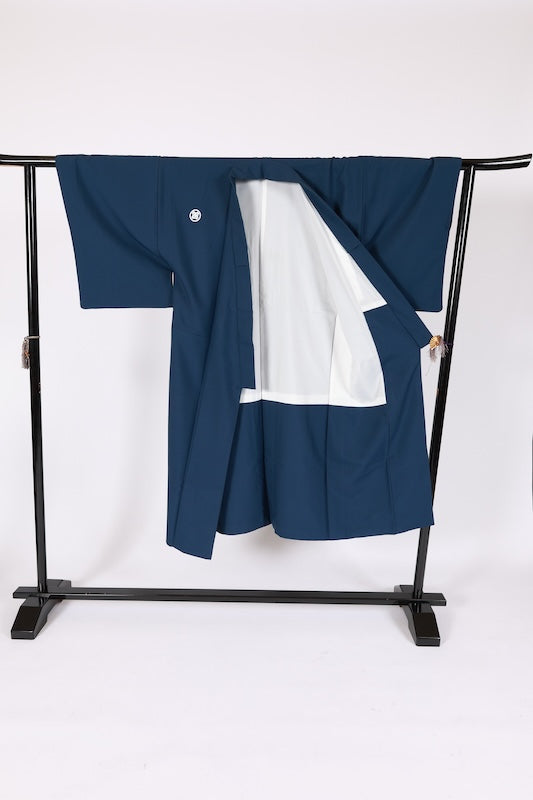 Men's Japanese kimono,haori,nagazyuban used  M-size  polyester /B1182