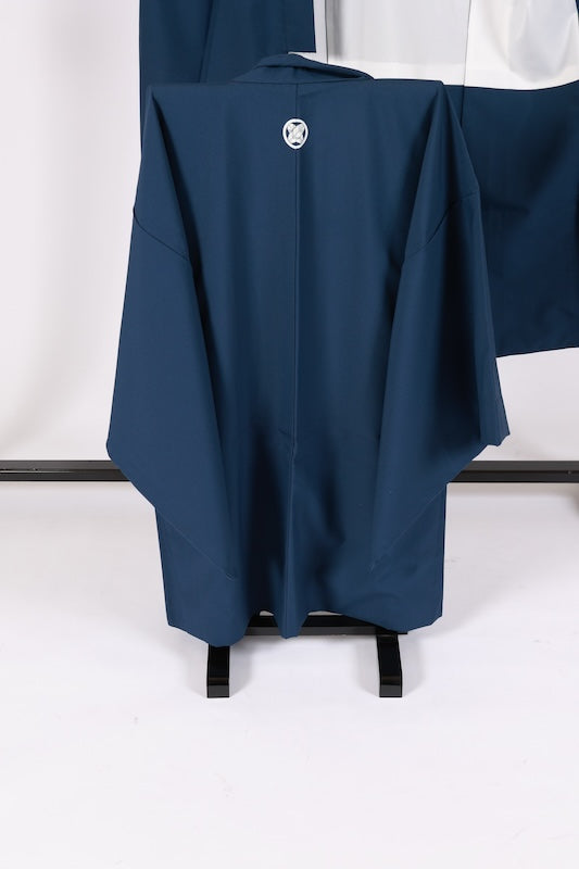 Men's Japanese kimono,haori,nagazyuban used  M-size  polyester /B1182