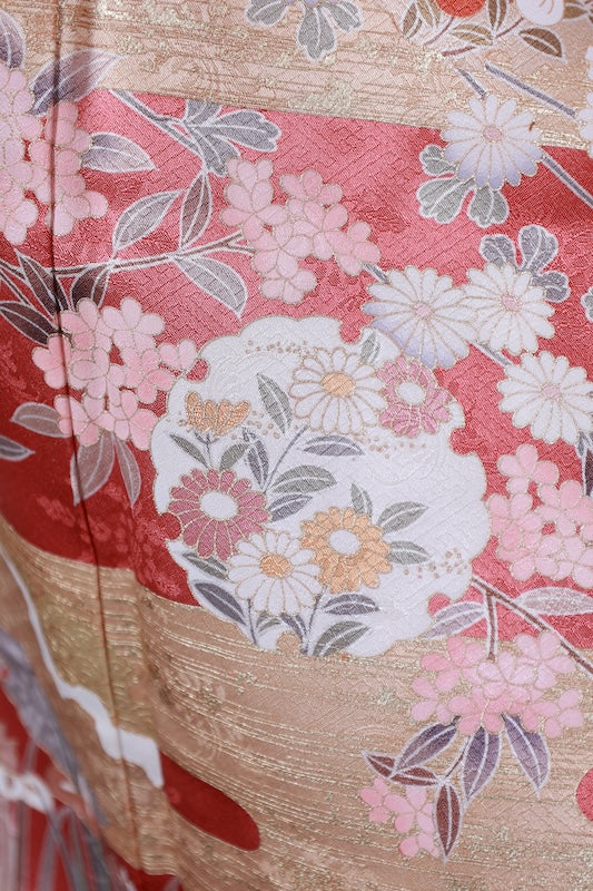 Japanease kimono used (houmongi)Size M/A483