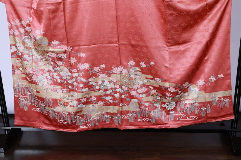 Japanease kimono used (houmongi)Size M/A483