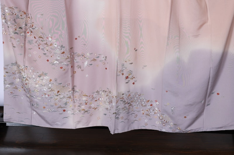 Japanease kimono used(houmngi)SizeL silk /A455