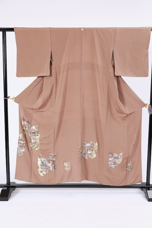 Japanease kimono  used(Houmongi) M-size 100% silk  / C11