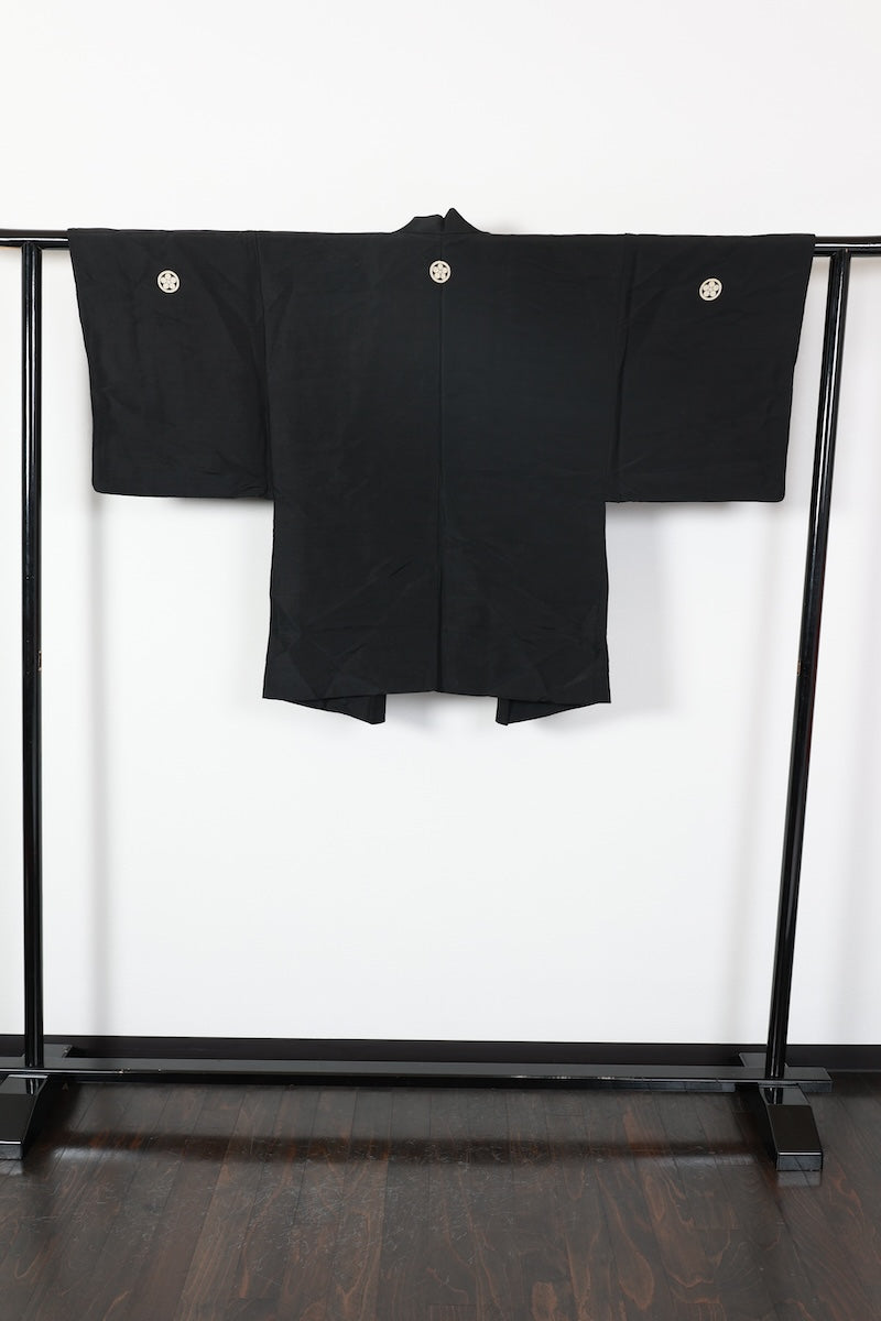 Men's haori jacket black pre-owned /R612