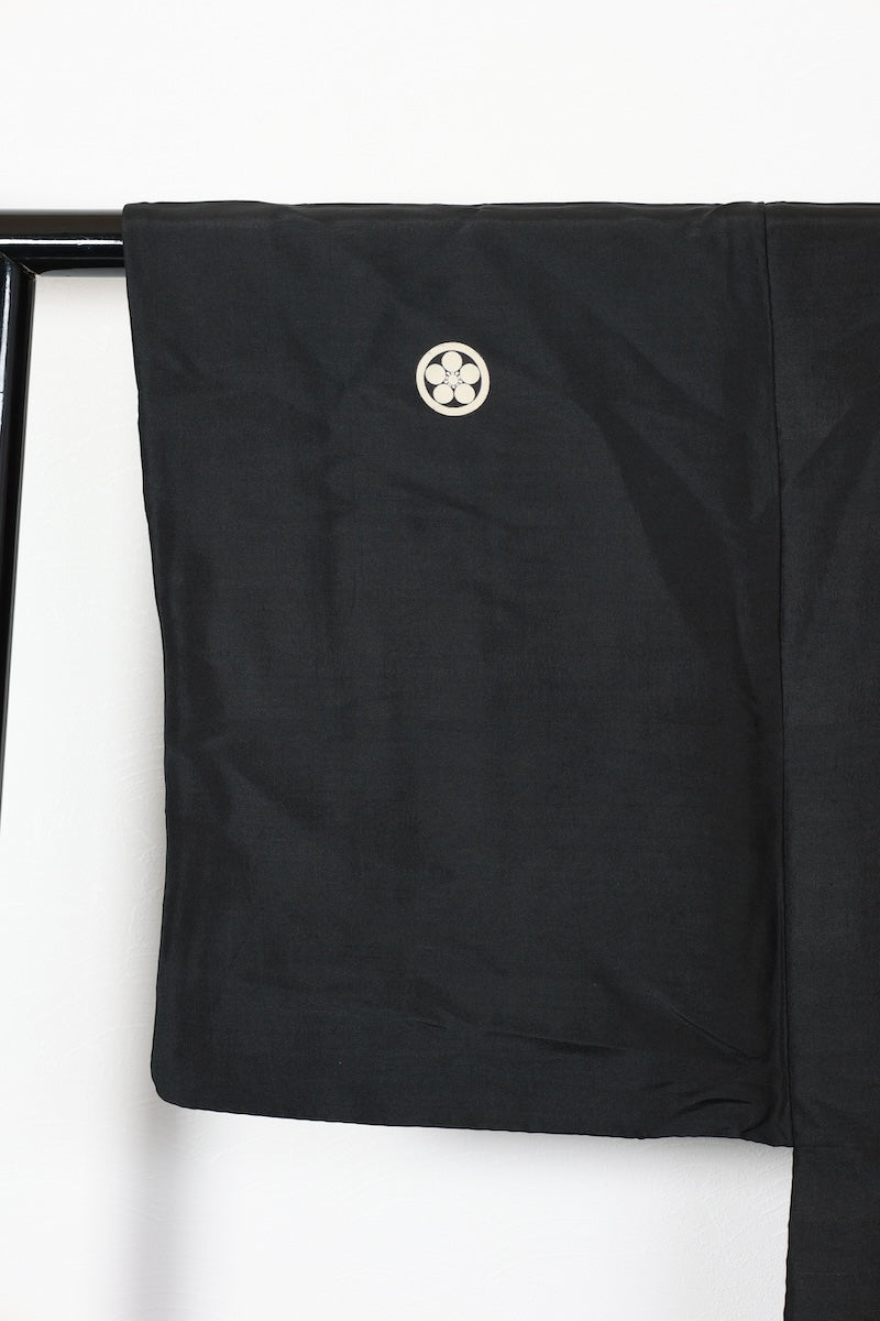 Men's haori jacket black pre-owned /R612