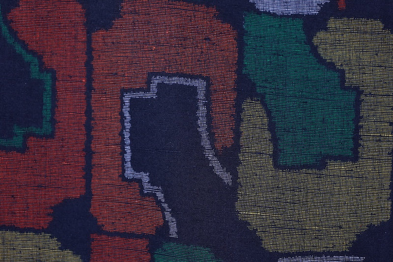 Komon kimono black Reddish-brown pre-owned/R615