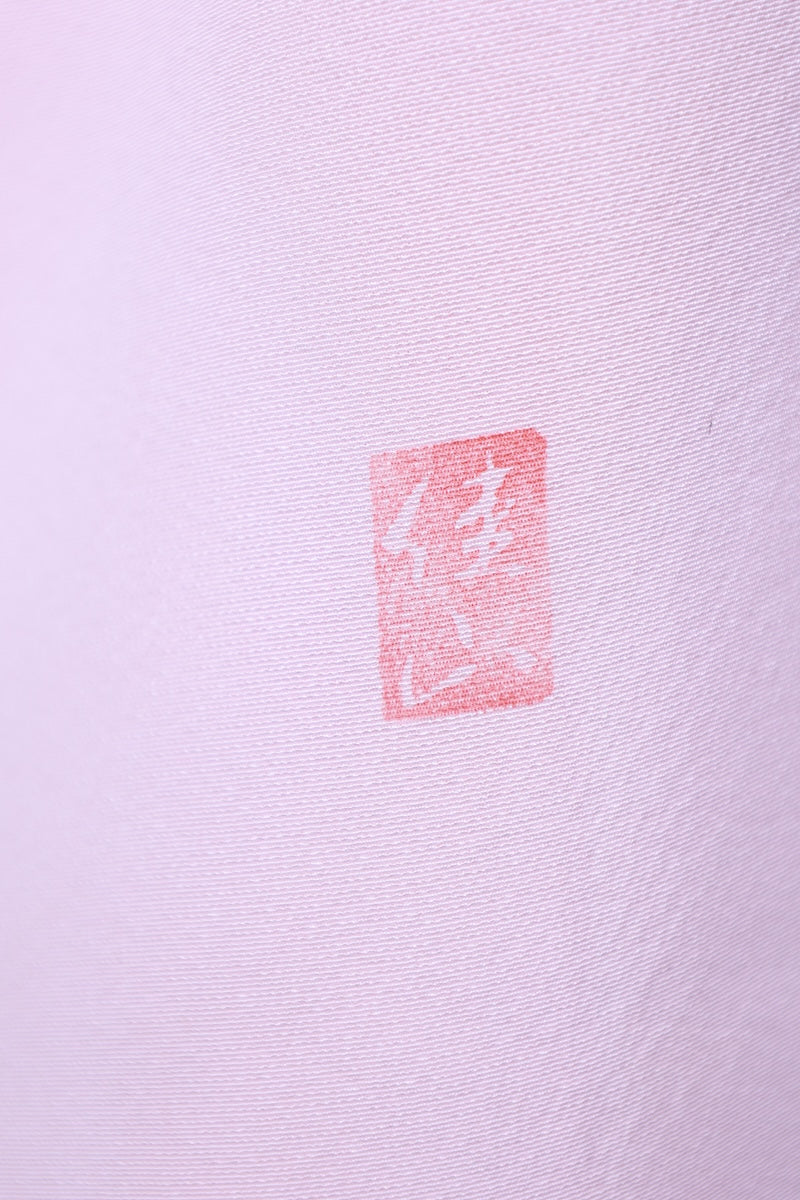 Houmongi kimono Cherry blossom pink, blue-gray Hand-drawn pre-owned /R625