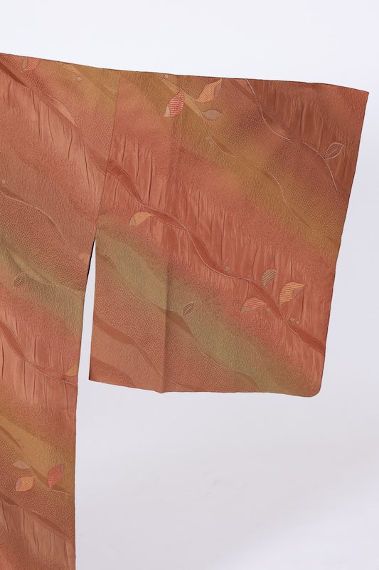 Japanese kimono  Coat (Michiyuki) M-size 100% silk  / B1198