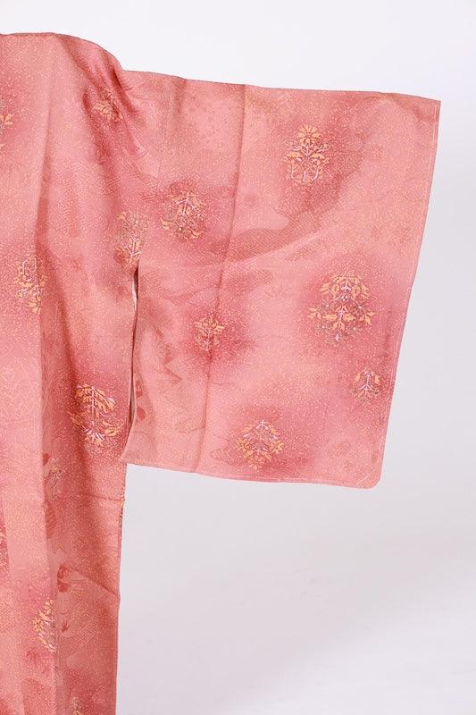 Japanese kimono  Coat (Michiyuki) M-size 100% silk  / B1200