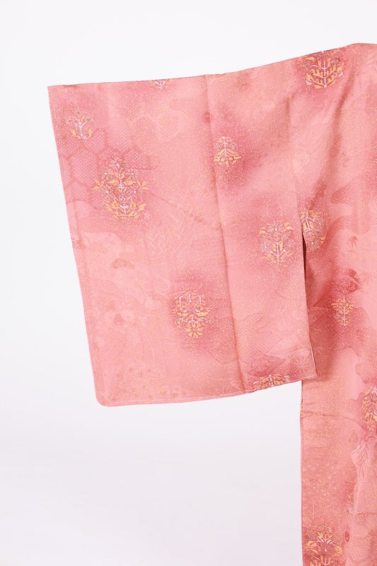 Japanese kimono  Coat (Michiyuki) M-size 100% silk  / B1200