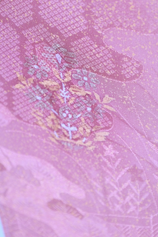 Japanese kimono  Coat (Michiyuki) M-size 100% silk  / B1200